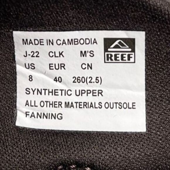 Reef Men\'s Gray Flip Flop Sandal M SZ 8  W SZ10 NEW